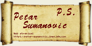 Petar Šumanović vizit kartica